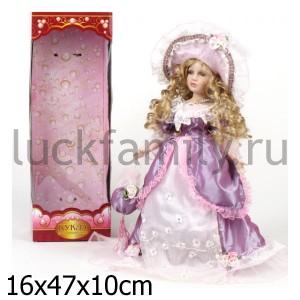 КУКЛА ФАРФОРОВАЯ 45СМ В БАЛЬНОМ ПЛАТЬЕ В РУСС. КОР. в кор.12шт ― Luckfamily.ru
