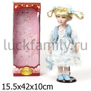 КУКЛА ФАРФОРОВАЯ 40СМ В БАЛЬНОМ ПЛАТЬЕ В РУСС. КОР. в кор.12шт ― Luckfamily.ru