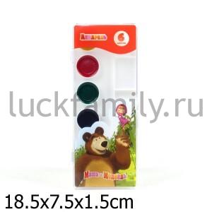 АКВАРЕЛЬ "МАША И МЕДВЕДЬ" 6 ЦВЕТОВ в кор.56наб. ― Luckfamily.ru