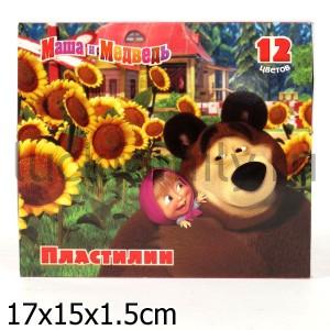 ПЛАСТИЛИН "МАША И МЕДВЕДЬ" 12 ЦВЕТОВ, 240 ГР. в кор.28наб ― Luckfamily.ru