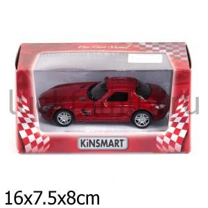 МАШИНА MERCEDES-BENZ SLS AMG МЕТАЛЛ. ИНЕРЦ. ОТКРЫВ. ДВЕРИ, ЦВЕТ В АССОРТ. В КОР. в кор.4*24шт ― Luckfamily.ru