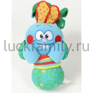 ПОГРЕМУШКА В РУКУ РАСТЯЖКА "ИГРАЕМ ВМЕСТЕ" КРОШ НА КАРТ. в кор.96шт ― Luckfamily.ru