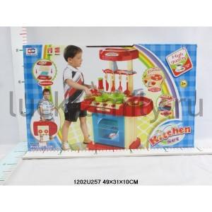 ИГРОВОЙ НАБОР "КУХНЯ" НА БАТ. СО СВЕТОМ И ЗВУКОМ, С ПЛИТОЙ И АКСЕСС. В КОР. 49*31*10СМ в кор.12шт ― Luckfamily.ru