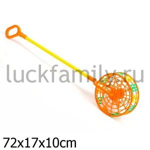 ИГРУШКА КАТАЛКА "ПОГРЕМУШКА" №2 в кор.22шт ― Luckfamily.ru