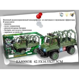 ГРУЗОВИК ВОЕННЫЙ Р/У НА АККУМ. СВЕТ+ЗВУК, С ФИГУРКАМИ В РУСС. КОР. 43*17*21СМ в кор.2*6шт ― Luckfamily.ru