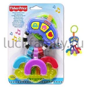 "МАТТЕЛ". FISHER-PRICE МУЗЫКАЛЬНАЯ ПОГРЕМУШКА-ПРОРЕЗЫВАТЕЛЬ "КЛЮЧИКИ" в кор.6шт ― Luckfamily.ru