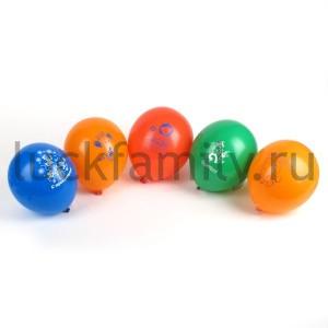 НАБОР ИЗ 5-И ШАРИКОВ НАДУВНЫХ "ВЕСЕЛЫЙ ПРАЗДНИК" 25СМ (10"), "МУЛЬТФИЛЬМ4" УП-24НАБ в кор.15уп ― Luckfamily.ru