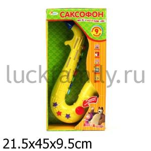 САКСОФОН "ИГРАЕМ ВМЕСТЕ" "МАША И МЕДВЕДЬ" НА БАТ. СО СВЕТОМ В РУСС. КОР. в кор.6шт ― Luckfamily.ru