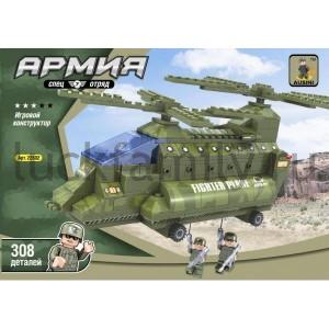 КОНСТРУКТОР ПЛАСТ. ВОЕННАЯ ТЕХНИКА С ФИГУРКАМИ, 308ДЕТ. В РУСС. КОР. 35*25*6СМ в кор.2*12шт ― Luckfamily.ru