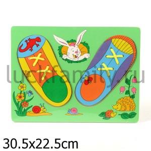 ДЕР. ИГРУШКА "ИГРАЕМ ВМЕСТЕ-БУРАТИНО" ШНУРОВКА БОТИНКИ в кор.36шт ― Luckfamily.ru