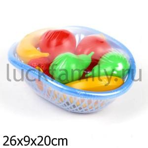 НАБОР "ФРУКТЫ" 14 ПРЕДМЕТОВ В ЛУКОШКЕ в кор.9шт ― Luckfamily.ru