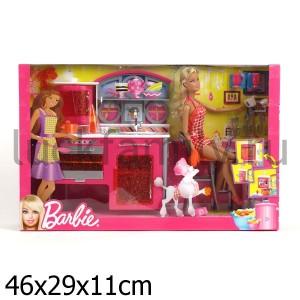 "МАТТЕЛ". BARBIE STOVETOP TO TABLETOP "НАКРЫВАЕМ НА СТОЛ" КУКЛА+КУХНЯ в кор.4шт ― Luckfamily.ru