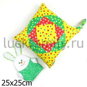ИГРУШКА "ПОДУШКА СО ЗВЕРУШКОЙ" (ЗАЙКА) в кор.12шт ― Luckfamily.ru