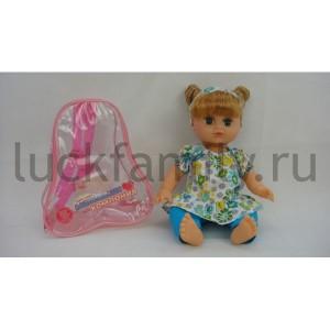 КУКЛА ОЗВУЧ., РУССИФИЦ., ЦВЕТ В АССОРТ. 5294 В РЮКЗАКЕ (РУСС. УП.) в кор.2*12шт ― Luckfamily.ru