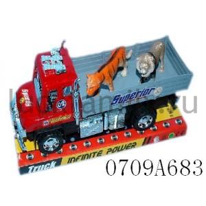 ГРУЗОВИК ИНЕРЦ. С ФИГУРКАМИ ЖИВОТНЫХ  218-3 В ПЛАСТ. 23*11*9СМ в кор.2*60шт ― Luckfamily.ru