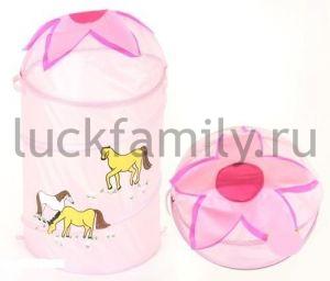 БОНИ, КОРЗИНА для игрушек "Лошадки", (от 3-х лет), (40*60 см) ― Luckfamily.ru