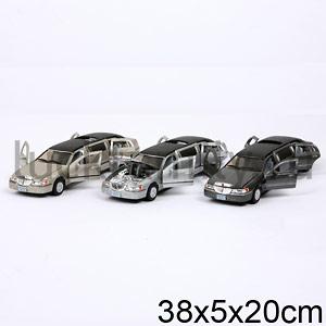 МАШИНА LINCOLN TOWN CAR STRETCH LIMOUSIN МЕТАЛЛ ИНЕРЦ 1:38 ОТКРЫВ.ДВЕРИ В ДИСПЛЕЕ УП-6ШТ в кор.4*6уп ― Luckfamily.ru