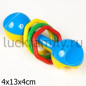 ПОГРЕМУШКА "ГАНТЕЛЬКА" в уп.25шт ― Luckfamily.ru