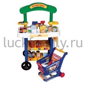 ИГРОВОЙ НАБОР "WINNER" "СУПЕРМАРКЕТ" С ВИТРИНОЙ И ТЕЛЕЖКОЙ, С АКСЕСС. В РУСС. КОР. 62*47СМ в кор.2шт ― Luckfamily.ru