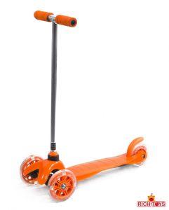 Самокат 3-х колесный A5-3 MINI orange со светящимися колесами  ― Luckfamily.ru