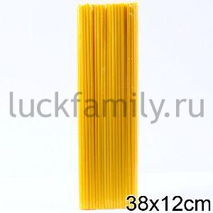 ПАЛОЧКА Д/НАДУВНОГО ШАРИКА ЖЕЛТАЯ УП-100ШТ ― Luckfamily.ru
