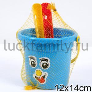 НАБОР №29: ВЕДРО МАЛ., СОВОК №02, ГРАБЛИ №02 в кор.36шт ― Luckfamily.ru
