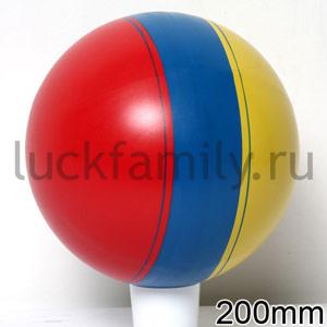 МЯЧ 200ММ ЛАКИР. (ПОЛОСА) в уп.8шт ― Luckfamily.ru