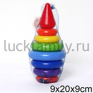 БОЧОНОК ПИРАМИДА В СЕТКЕ в уп.24шт ― Luckfamily.ru